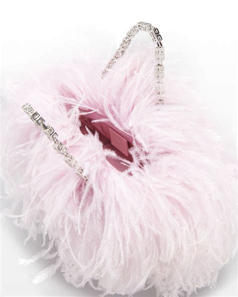 Mini Kenny bag in silk with feathers in 